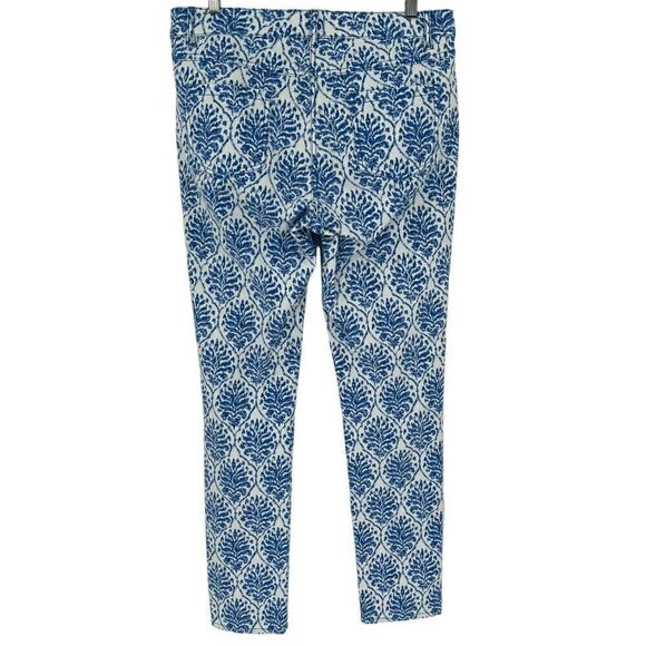 J. McLaughlin Lexi Jeans Slim Straight Leg Stretch Women 10 Blue White - Picture 4 of 10